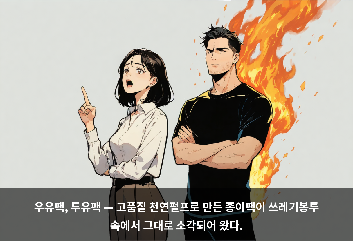우유팩, 두유팩 — 고품질 천연펄프로 만든 종이팩이 쓰레기봉투 속에서 그대로 소각되어 왔다.