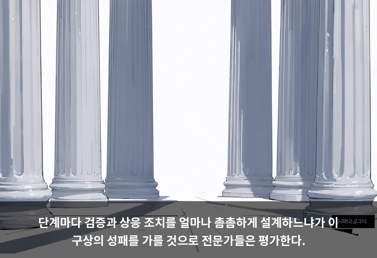단계마다 검증과 상응 조치를 얼마나 촘촘하게 설계하느냐가 이 구상의 성패를 가를 것으로 전문가들은 평가한다.