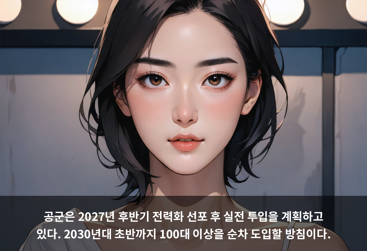 공군은 2027년 후반기 전력화 선포 후 실전 투입을 계획하고 있다. 2030년대 초반까지 100대 이상을 순차 도입할 방침이다.
