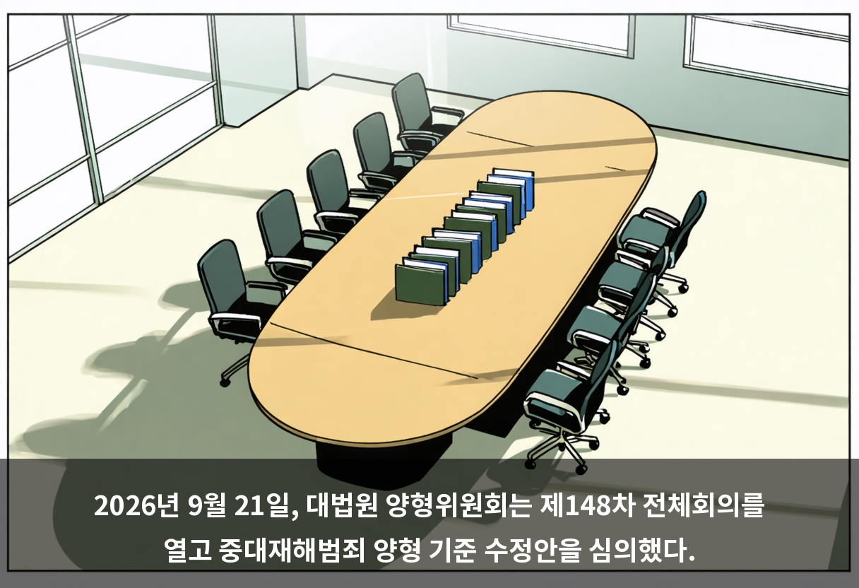 2026년 9월 21일, 대법원 양형위원회는 제148차 전체회의를 열고 중대재해범죄 양형 기준 수정안을 심의했다.