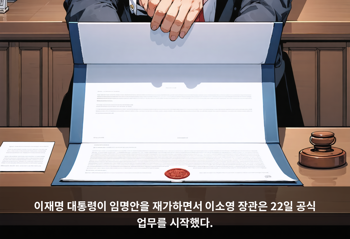 이재명 대통령이 임명안을 재가하면서 이소영 장관은 22일 공식 업무를 시작했다.