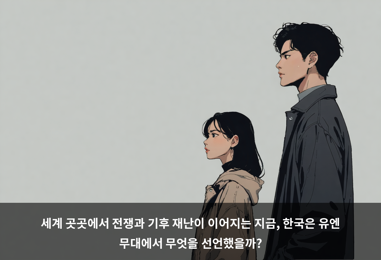 세계 곳곳에서 전쟁과 기후 재난이 이어지는 지금, 한국은 유엔 무대에서 무엇을 선언했을까?
