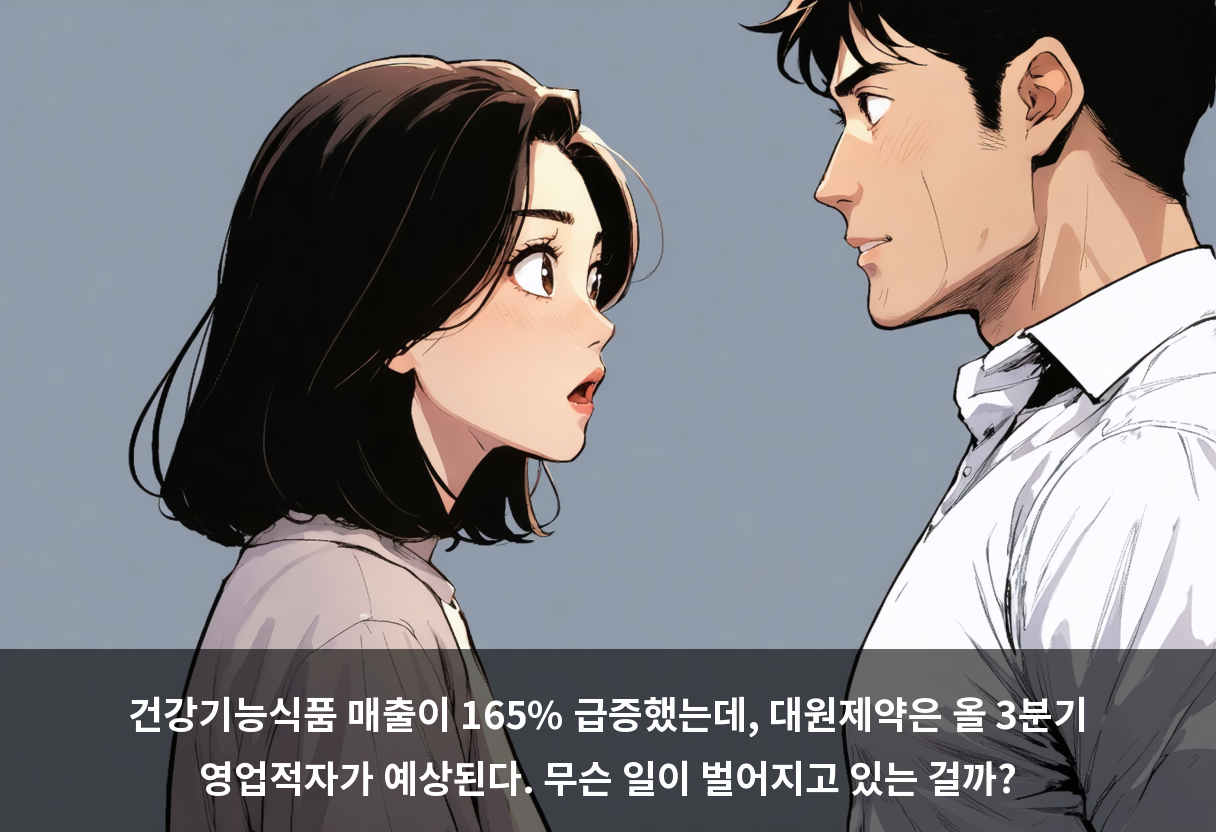 건강기능식품 매출이 165% 급증했는데, 대원제약은 올 3분기 영업적자가 예상된다. 무슨 일이 벌어지고 있는 걸까?