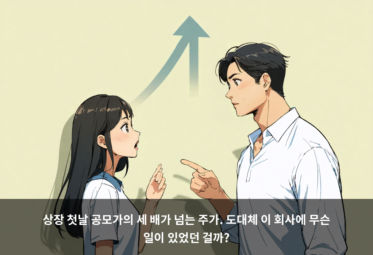 공모가 1만 2,000원이 첫날 4만 2,500원이 됐다니요 🚿
