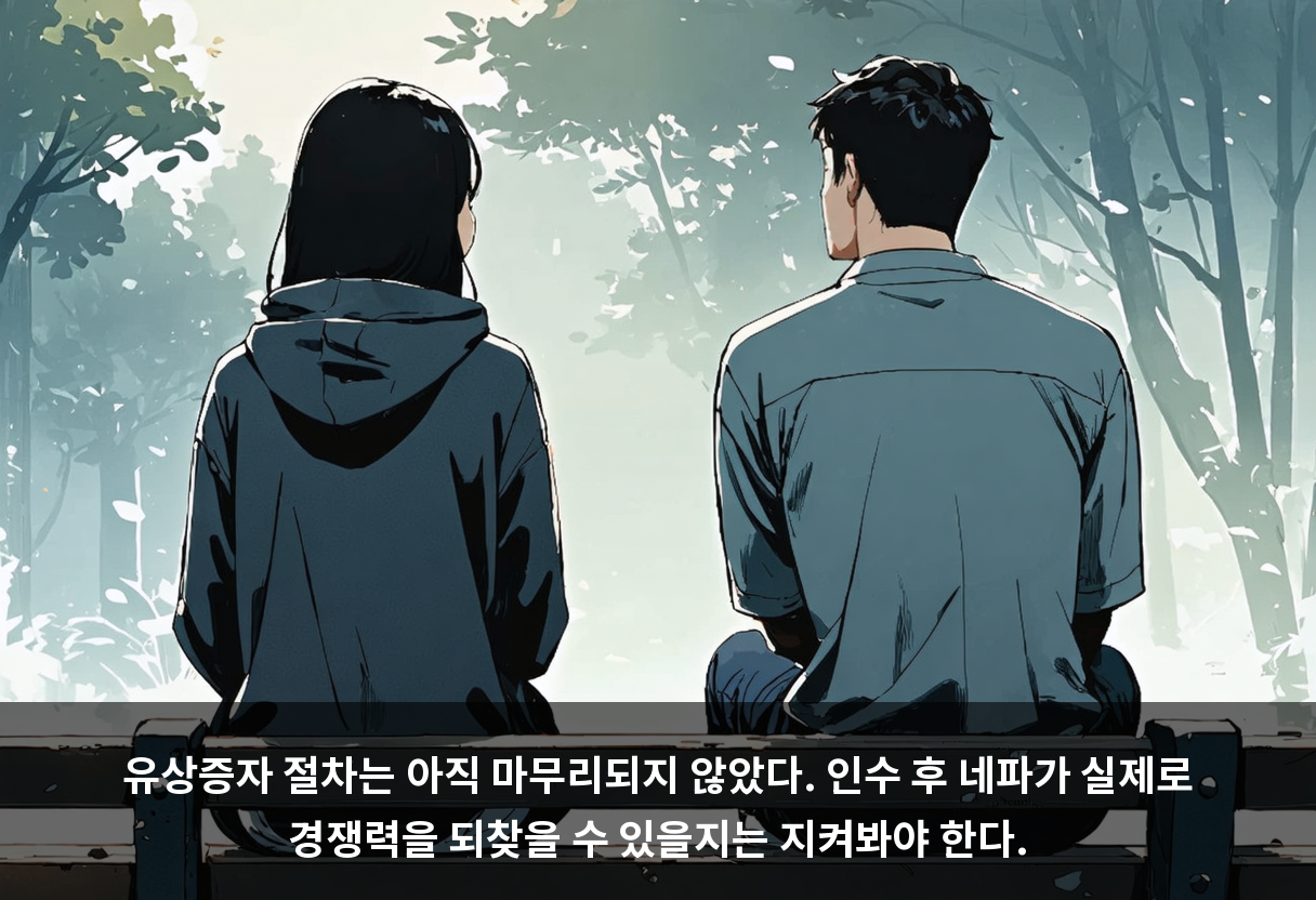 유상증자 절차는 아직 마무리되지 않았다. 인수 후 네파가 실제로 경쟁력을 되찾을 수 있을지는 지켜봐야 한다.