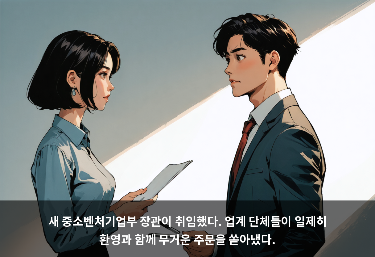 새 중소벤처기업부 장관이 취임했다. 업계 단체들이 일제히 환영과 함께 무거운 주문을 쏟아냈다.