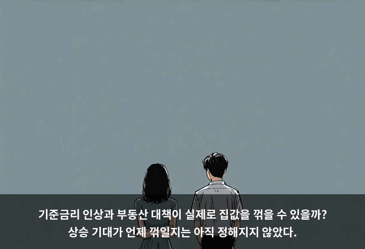 기준금리 인상과 부동산 대책이 실제로 집값을 꺾을 수 있을까? 상승 기대가 언제 꺾일지는 아직 정해지지 않았다.