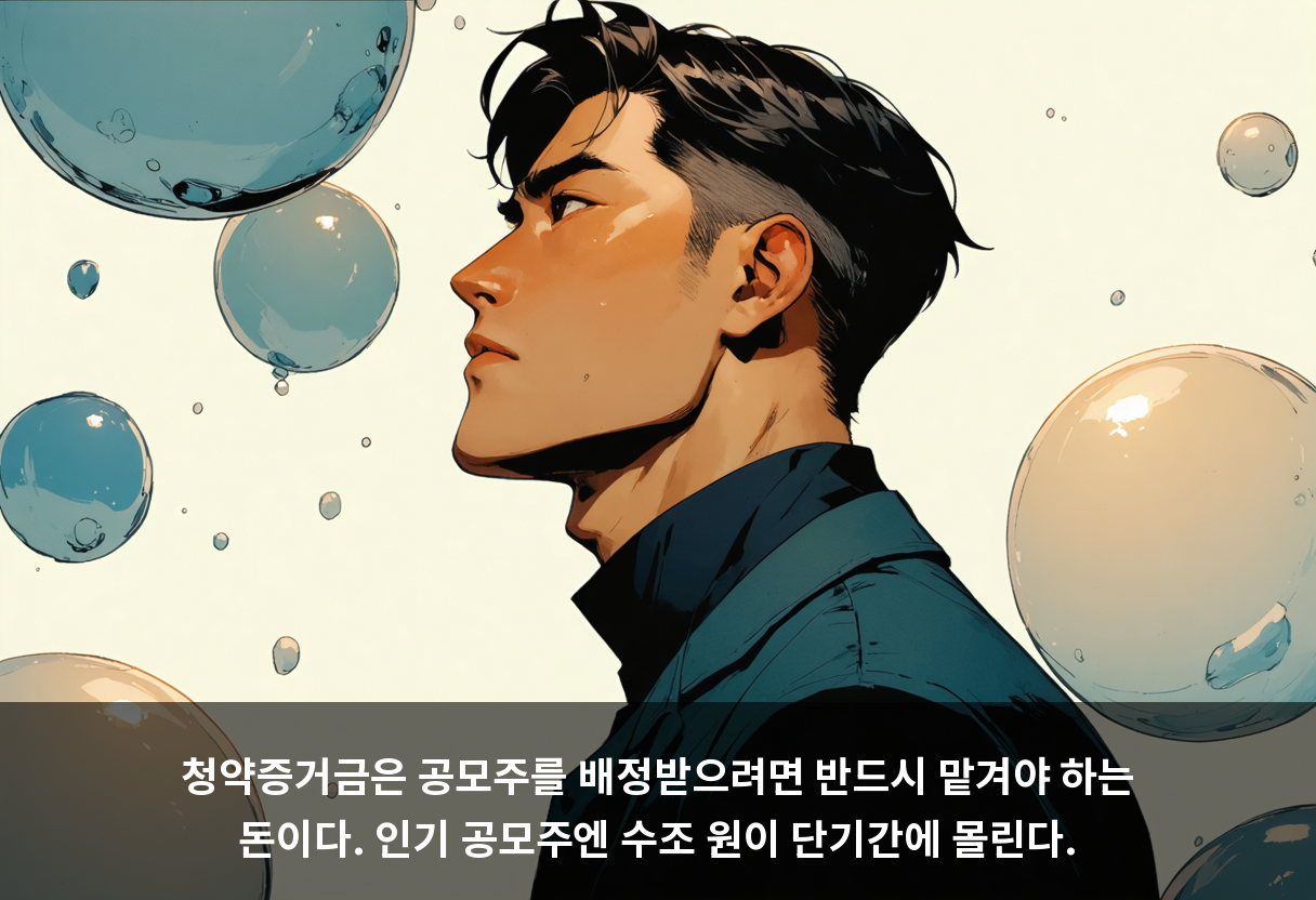 청약증거금은 공모주를 배정받으려면 반드시 맡겨야 하는 돈이다. 인기 공모주엔 수조 원이 단기간에 몰린다.
