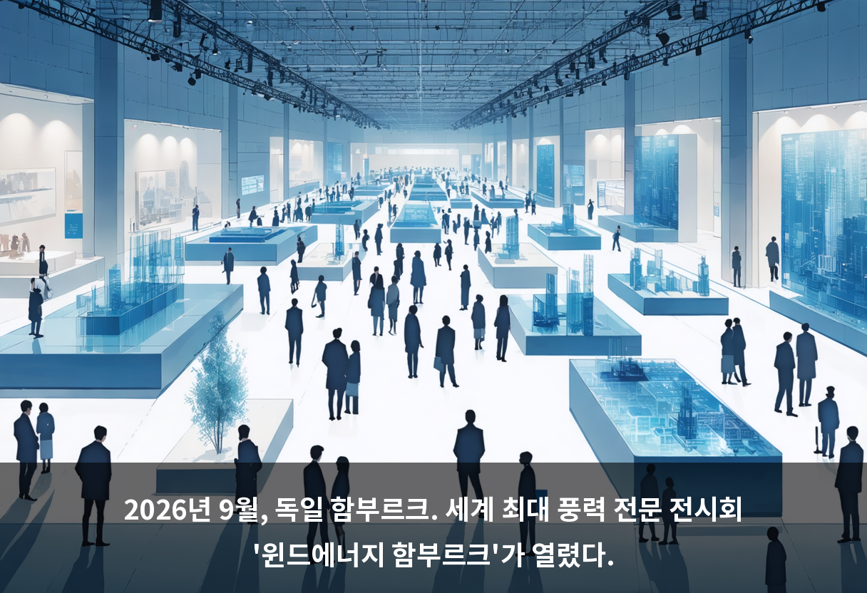 2026년 9월, 독일 함부르크. 세계 최대 풍력 전문 전시회 '윈드에너지 함부르크'가 열렸다.
