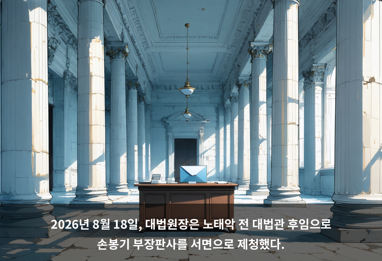 2026년 8월 18일, 대법원장은 노태악 전 대법관 후임으로 손봉기 부장판사를 서면으로 제청했다.