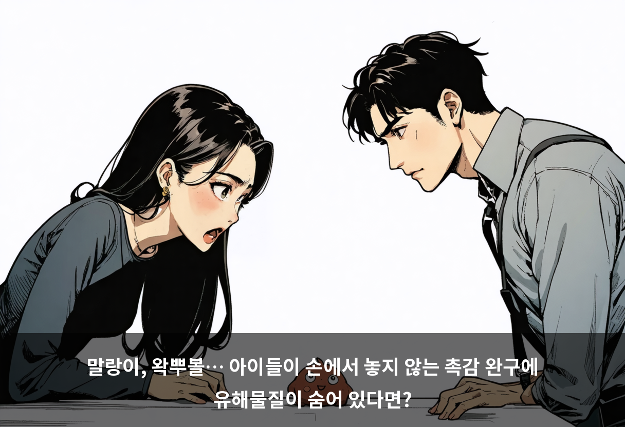 말랑이, 왁뿌볼… 아이들이 손에서 놓지 않는 촉감 완구에 유해물질이 숨어 있다면?