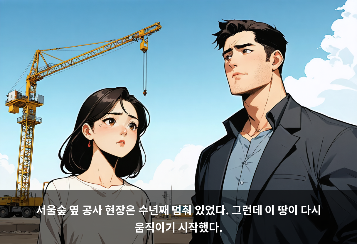 서울숲 옆 공사 현장은 수년째 멈춰 있었다. 그런데 이 땅이 다시 움직이기 시작했다.