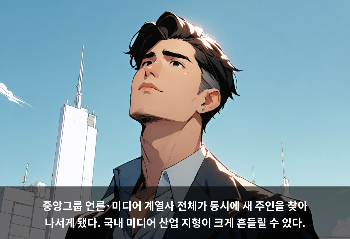 중앙그룹 언론·미디어 계열사 전체가 동시에 새 주인을 찾아 나서게 됐다. 국내 미디어 산업 지형이 크게 흔들릴 수 있다.