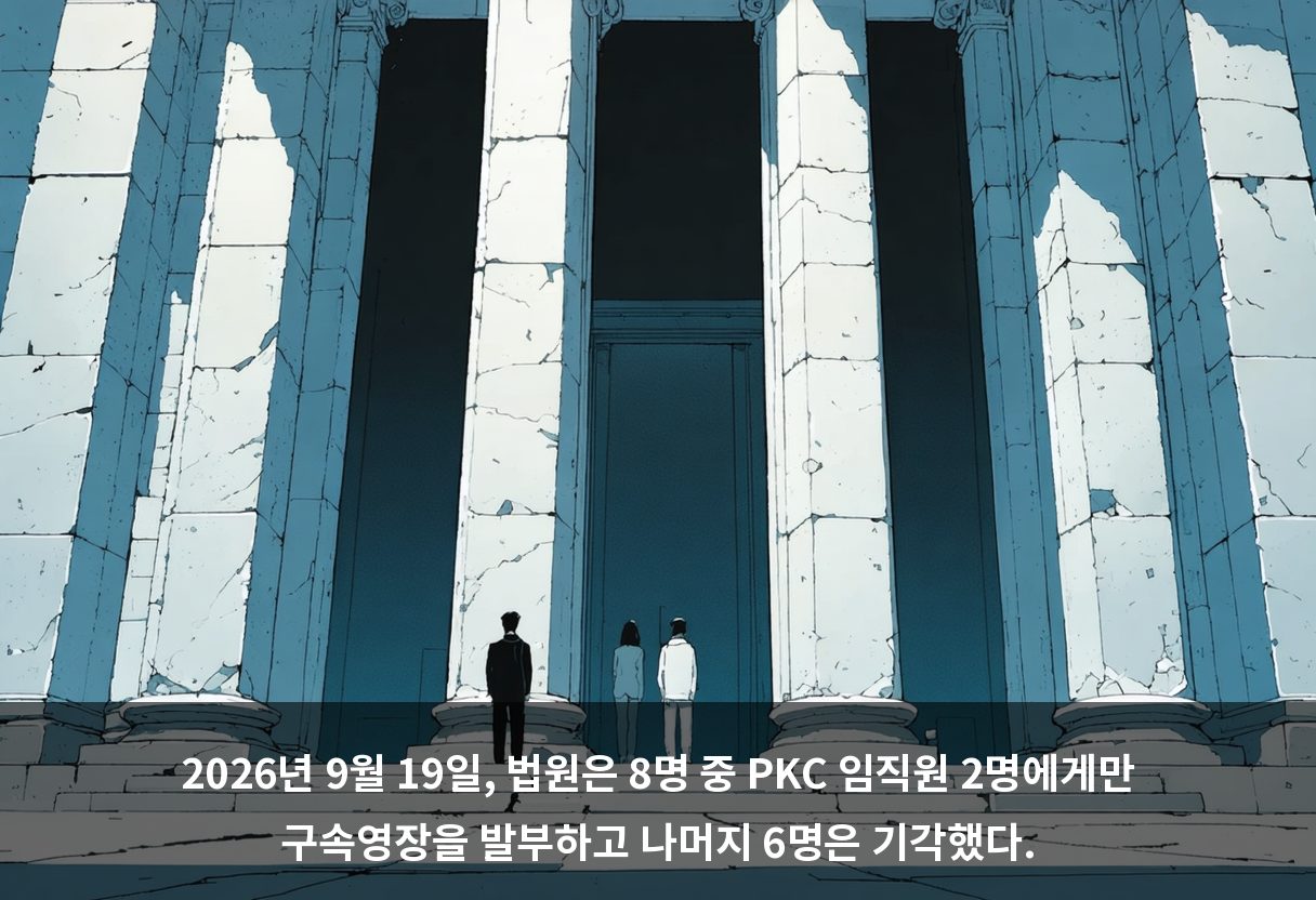 2026년 9월 19일, 법원은 8명 중 PKC 임직원 2명에게만 구속영장을 발부하고 나머지 6명은 기각했다.