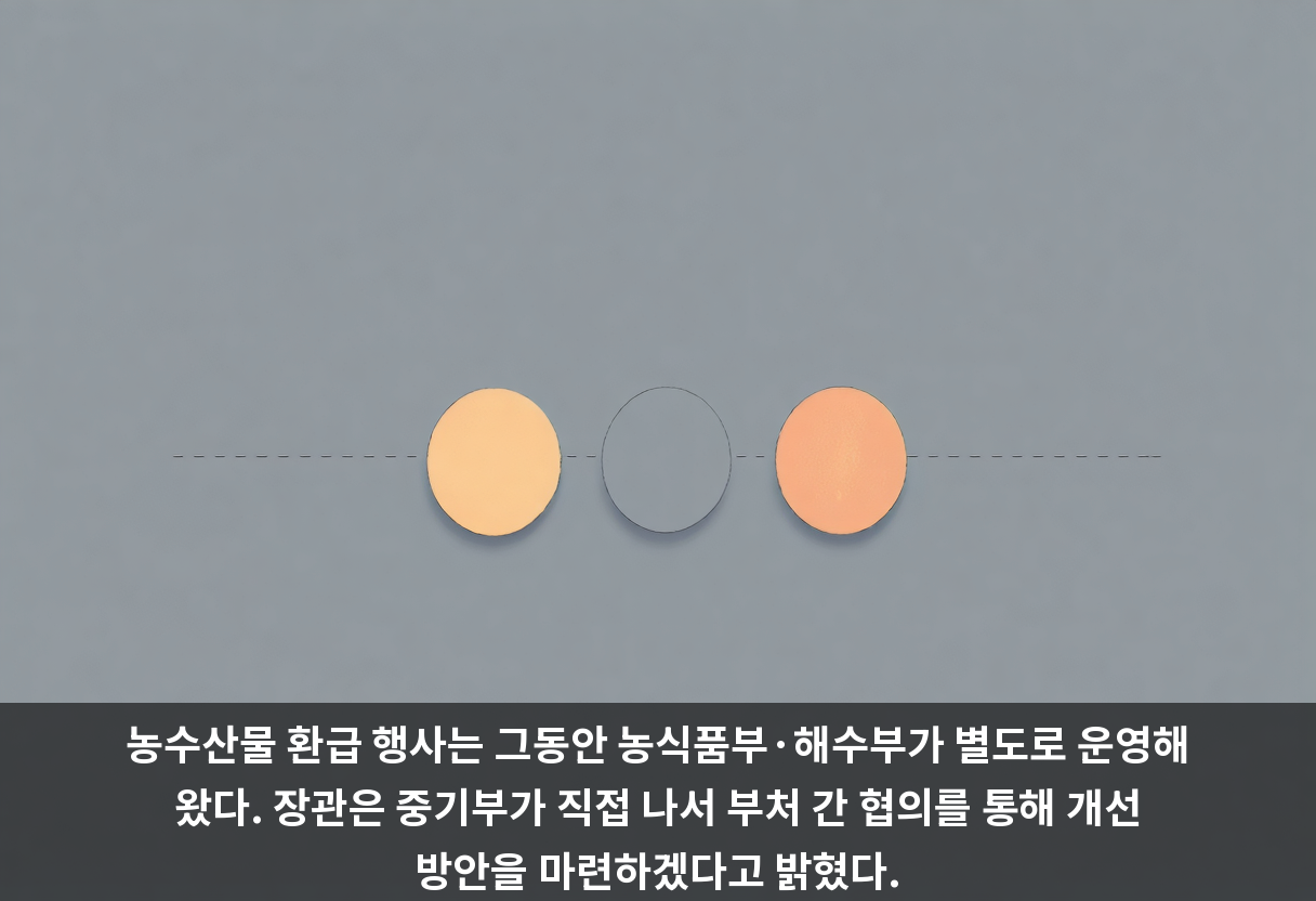 농수산물 환급 행사는 그동안 농식품부·해수부가 별도로 운영해 왔다. 장관은 중기부가 직접 나서 부처 간 협의를 통해 개선 방안을 마련하겠다고 밝혔다.