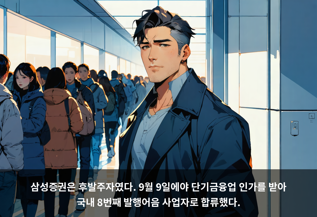 삼성증권은 후발주자였다. 9월 9일에야 단기금융업 인가를 받아 국내 8번째 발행어음 사업자로 합류했다.