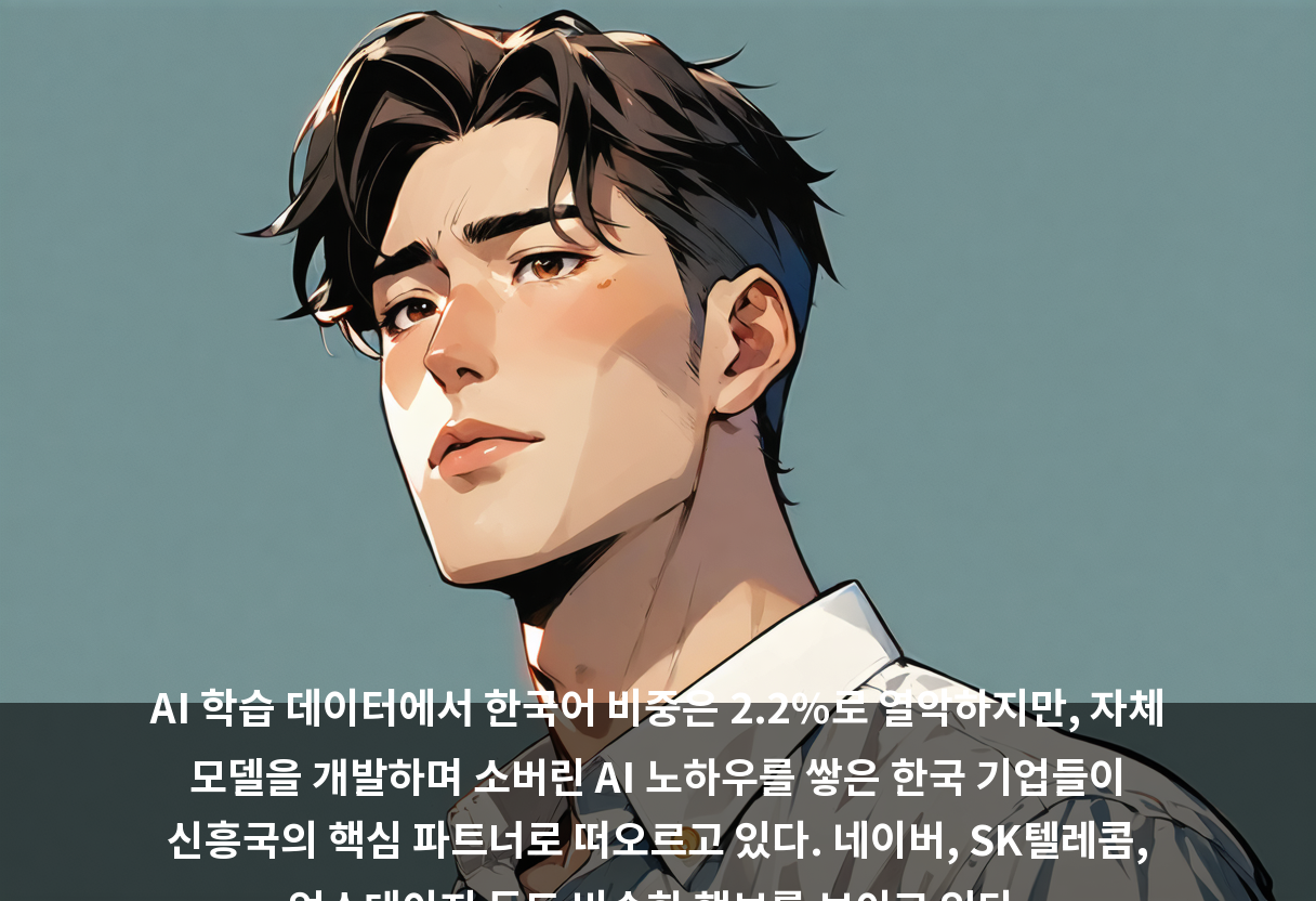 AI 학습 데이터에서 한국어 비중은 2.2%로 열악하지만, 자체 모델을 개발하며 소버린 AI 노하우를 쌓은 한국 기업들이 신흥국의 핵심 파트너로 떠오르고 있다. 네이버, SK텔레콤, 업스테이지 등도 비슷한 행보를 보이고 있다.