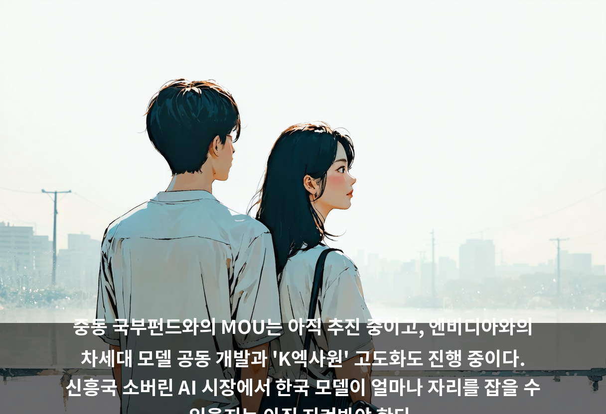중동 국부펀드와의 MOU는 아직 추진 중이고, 엔비디아와의 차세대 모델 공동 개발과 'K엑사원' 고도화도 진행 중이다. 신흥국 소버린 AI 시장에서 한국 모델이 얼마나 자리를 잡을 수 있을지는 아직 지켜봐야 한다.