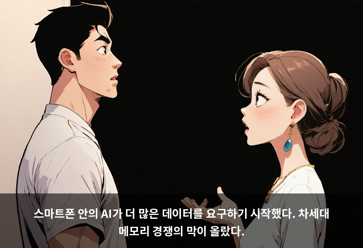 스마트폰 안의 AI가 더 많은 데이터를 요구하기 시작했다. 차세대 메모리 경쟁의 막이 올랐다.