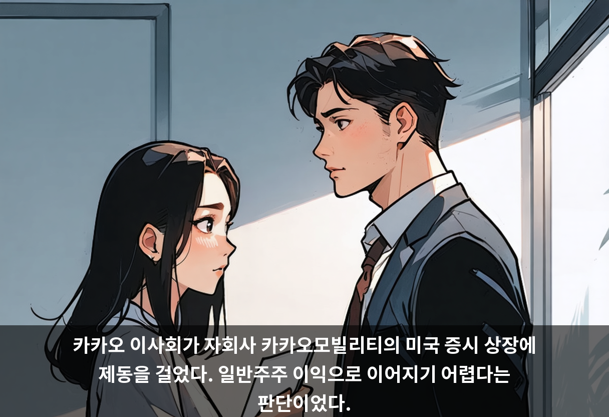 카카오 이사회가 자회사 카카오모빌리티의 미국 증시 상장에 제동을 걸었다. 일반주주 이익으로 이어지기 어렵다는 판단이었다.