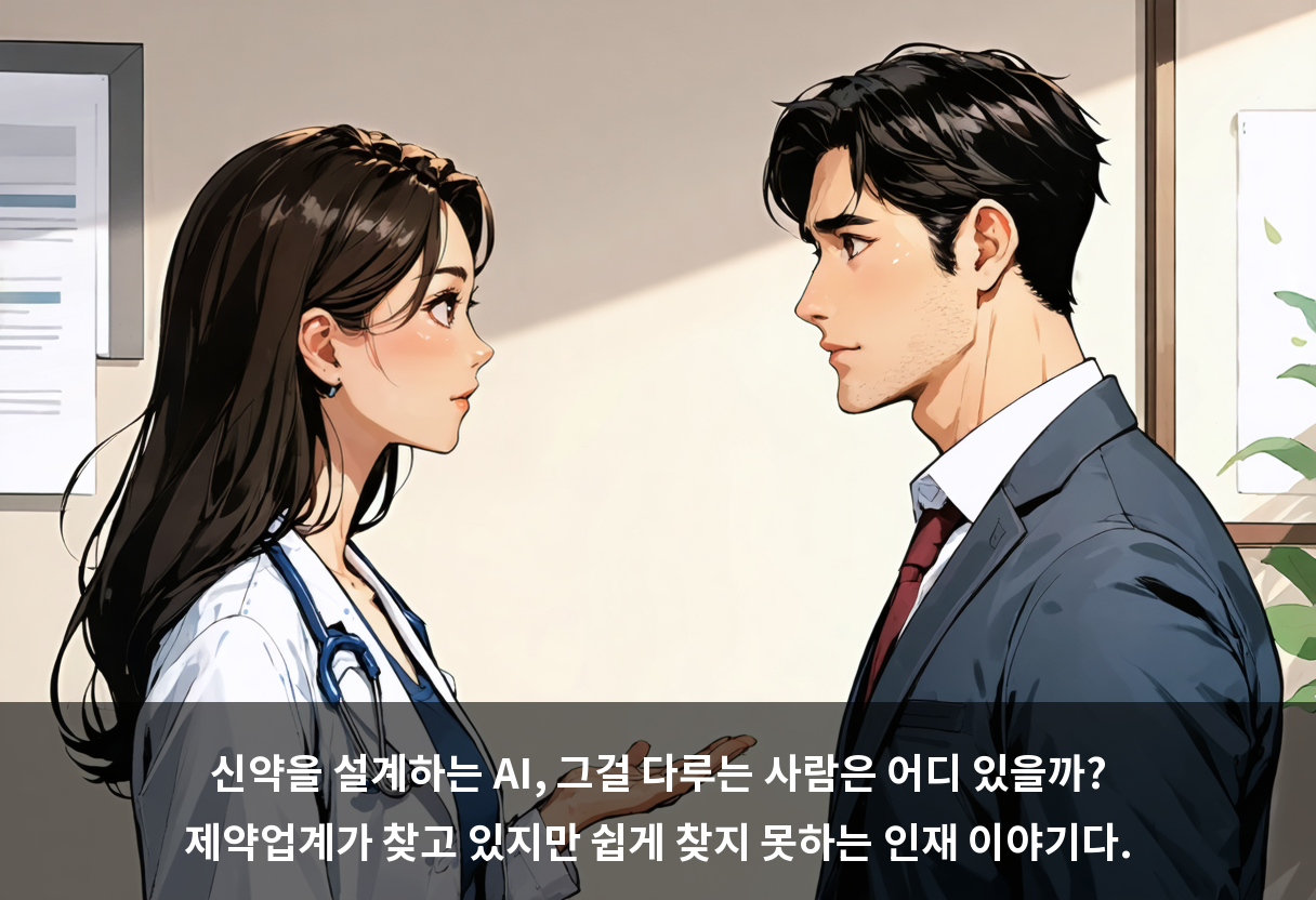 신약을 설계하는 AI, 그걸 다루는 사람은 어디 있을까? 제약업계가 찾고 있지만 쉽게 찾지 못하는 인재 이야기다.