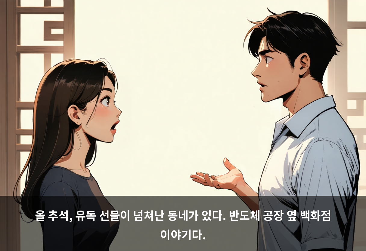 올 추석, 유독 선물이 넘쳐난 동네가 있다. 반도체 공장 옆 백화점 이야기다.
