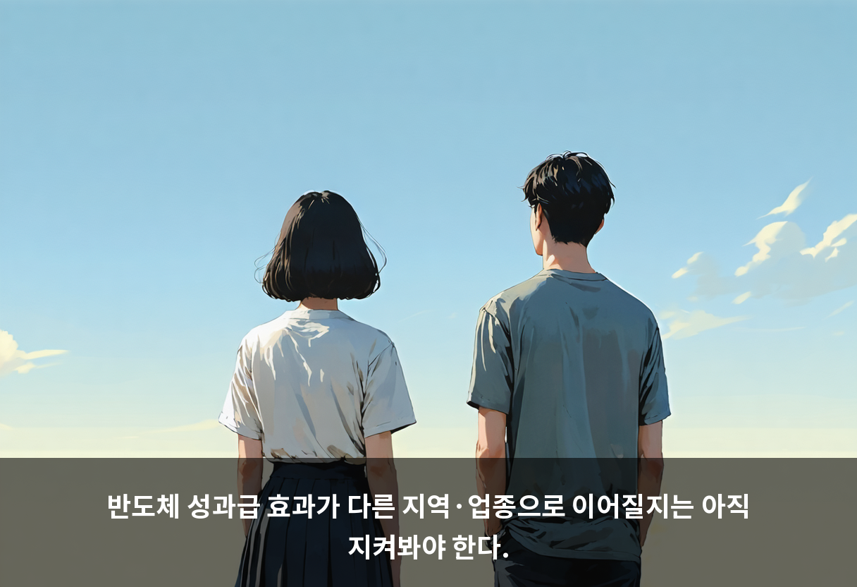 반도체 성과급 효과가 다른 지역·업종으로 이어질지는 아직 지켜봐야 한다.