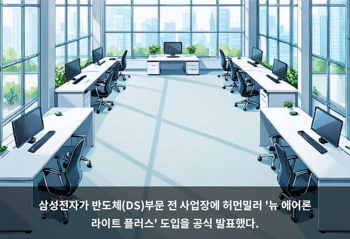 삼성전자가 반도체(DS)부문 전 사업장에 허먼밀러 '뉴 에어론 라이트 플러스' 도입을 공식 발표했다.