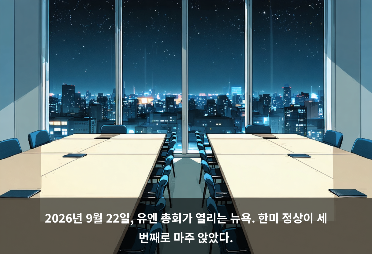 2026년 9월 22일, 유엔 총회가 열리는 뉴욕. 한미 정상이 세 번째로 마주 앉았다.