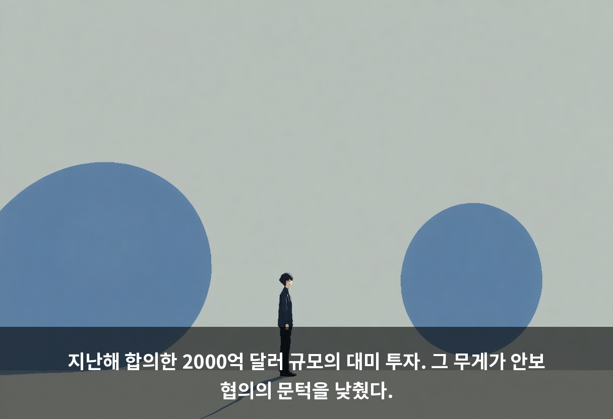 지난해 합의한 2000억 달러 규모의 대미 투자. 그 무게가 안보 협의의 문턱을 낮췄다.