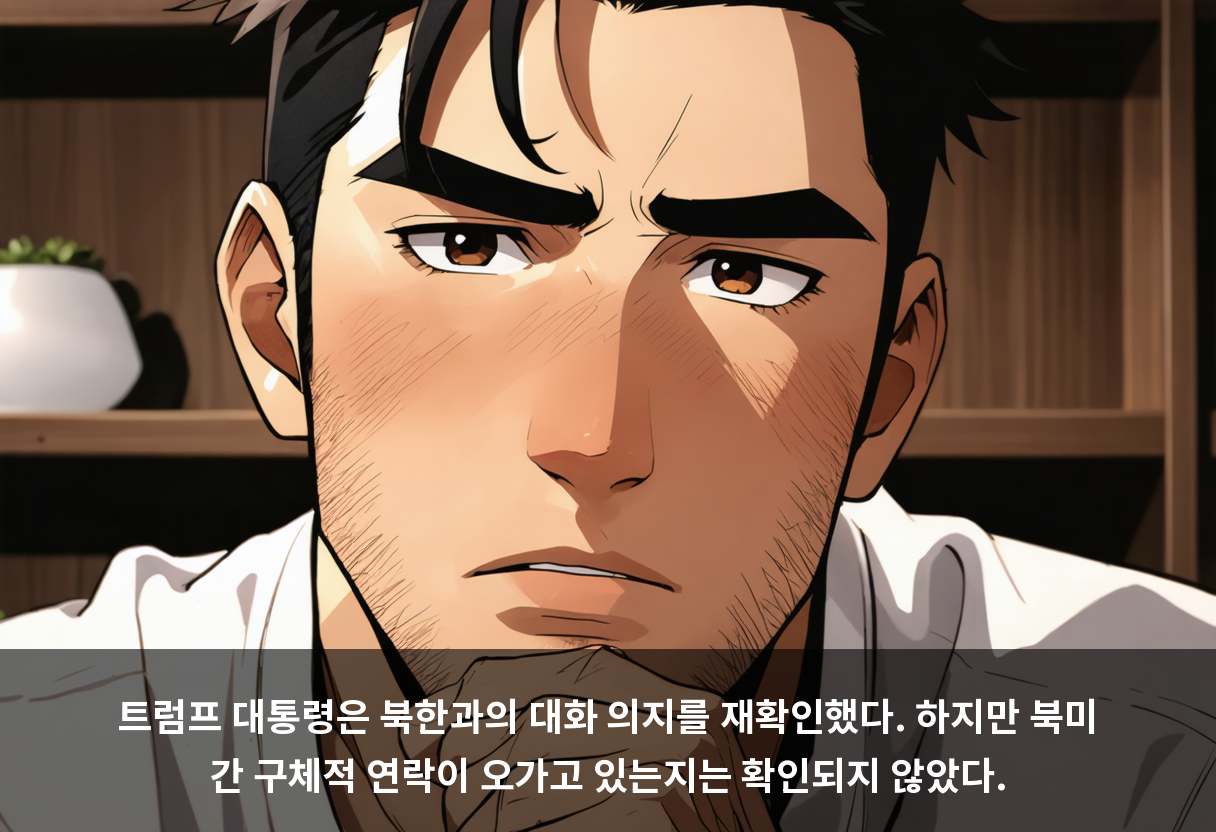 트럼프 대통령은 북한과의 대화 의지를 재확인했다. 하지만 북미 간 구체적 연락이 오가고 있는지는 확인되지 않았다.