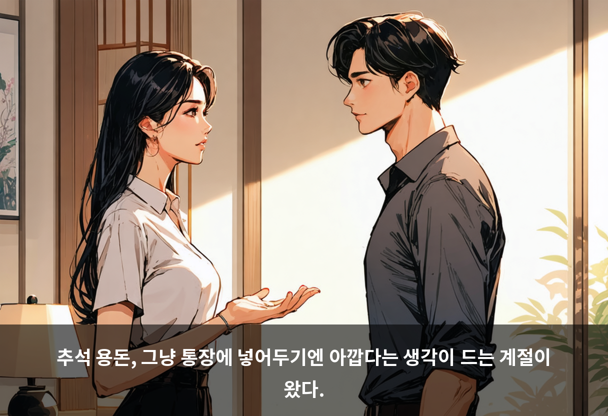 추석 용돈, 그냥 통장에 넣어두기엔 아깝다는 생각이 드는 계절이 왔다.