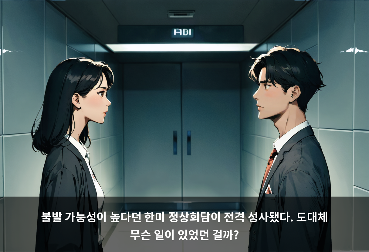 불발 가능성이 높다던 한미 정상회담이 전격 성사됐다. 도대체 무슨 일이 있었던 걸까?
