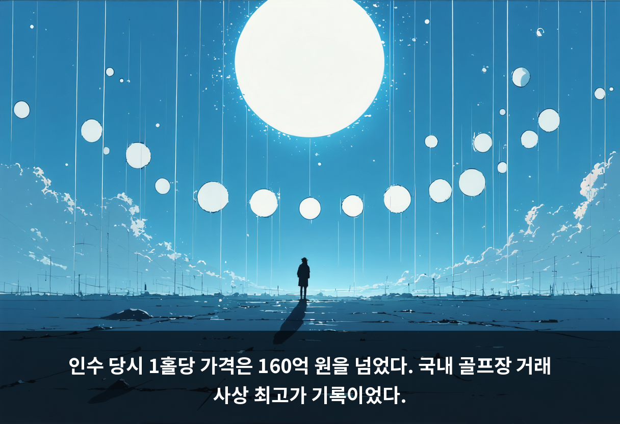 인수 당시 1홀당 가격은 160억 원을 넘었다. 국내 골프장 거래 사상 최고가 기록이었다.