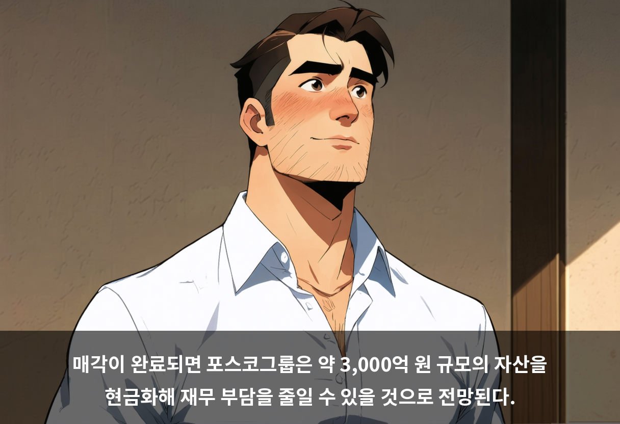 매각이 완료되면 포스코그룹은 약 3,000억 원 규모의 자산을 현금화해 재무 부담을 줄일 수 있을 것으로 전망된다.