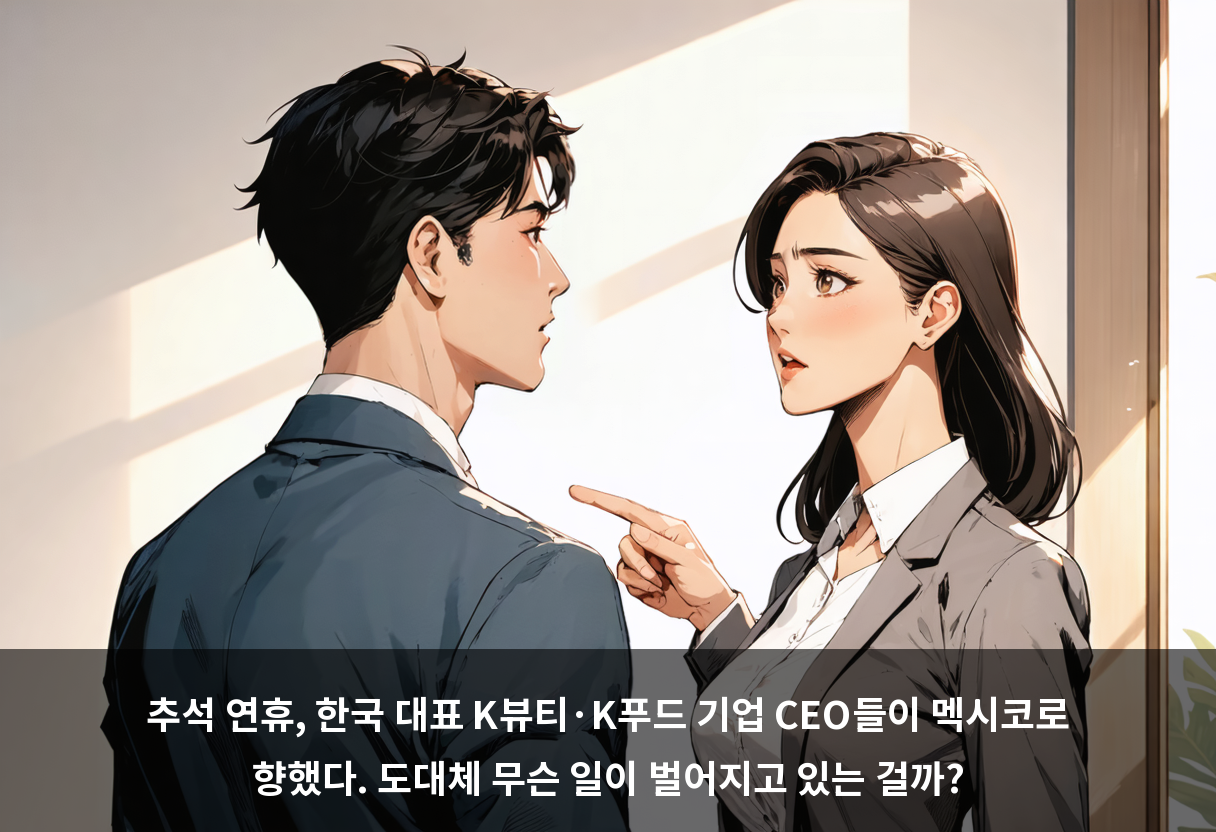 추석 연휴, 한국 대표 K뷰티·K푸드 기업 CEO들이 멕시코로 향했다. 도대체 무슨 일이 벌어지고 있는 걸까?