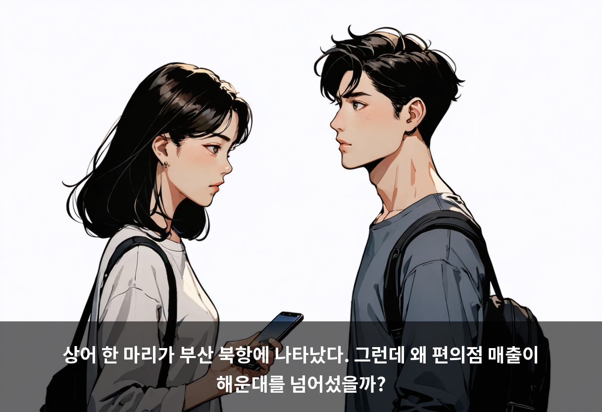 상어 한 마리가 부산 북항에 나타났다. 그런데 왜 편의점 매출이 해운대를 넘어섰을까?