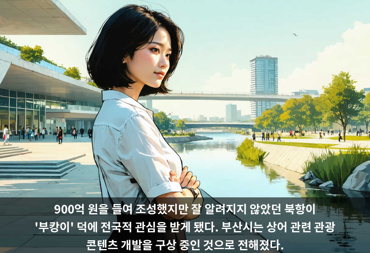 900억 원을 들여 조성했지만 잘 알려지지 않았던 북항이 '부캉이' 덕에 전국적 관심을 받게 됐다. 부산시는 상어 관련 관광 콘텐츠 개발을 구상 중인 것으로 전해졌다.