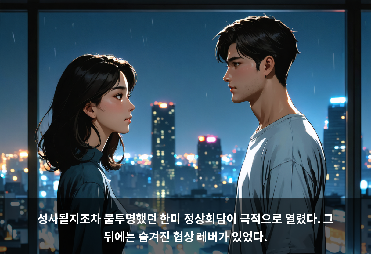 성사될지조차 불투명했던 한미 정상회담이 극적으로 열렸다. 그 뒤에는 숨겨진 협상 레버가 있었다.