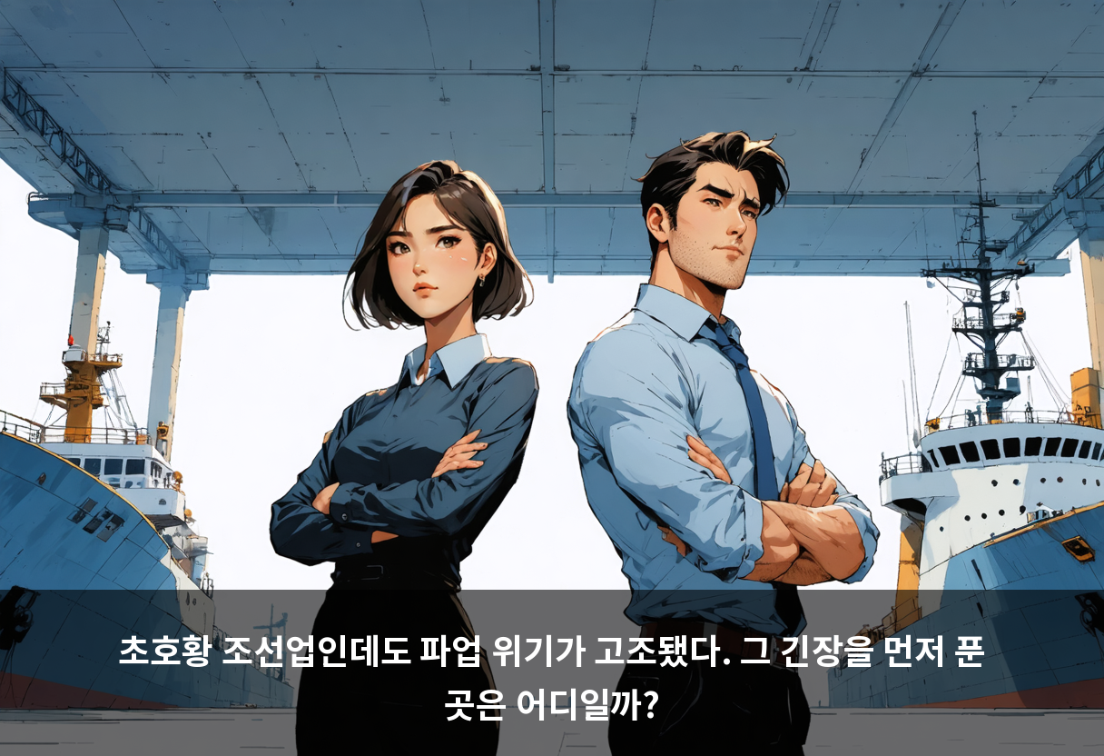 밤샘 협상 끝에 나온 5.2%, 조선 빅3 중 처음입니다 🌙