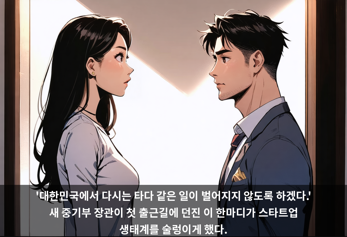 '대한민국에서 다시는 타다 같은 일이 벌어지지 않도록 하겠다.' 새 중기부 장관이 첫 출근길에 던진 이 한마디가 스타트업 생태계를 술렁이게 했다.