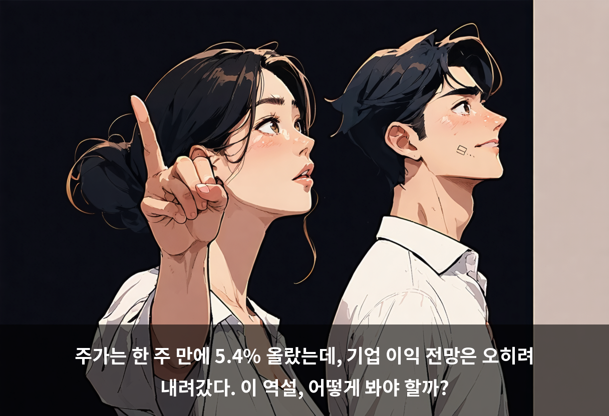 코스피는 한 주에 5.40% 올랐는데, 이익 눈높이는 내려갔다고? 🪜