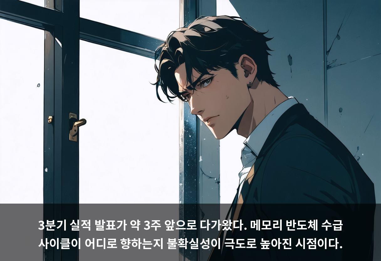 3분기 실적 발표가 약 3주 앞으로 다가왔다. 메모리 반도체 수급 사이클이 어디로 향하는지 불확실성이 극도로 높아진 시점이다.