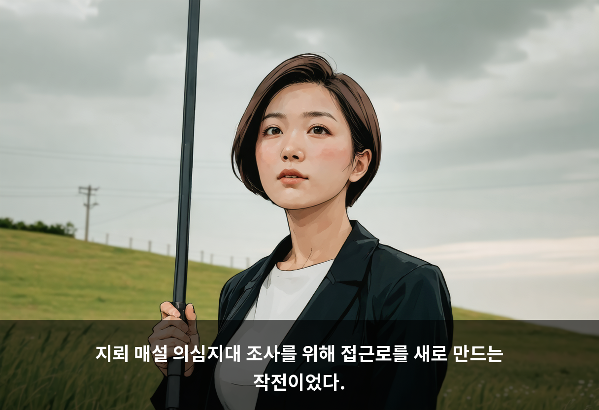 지뢰 매설 의심지대 조사를 위해 접근로를 새로 만드는 작전이었다.