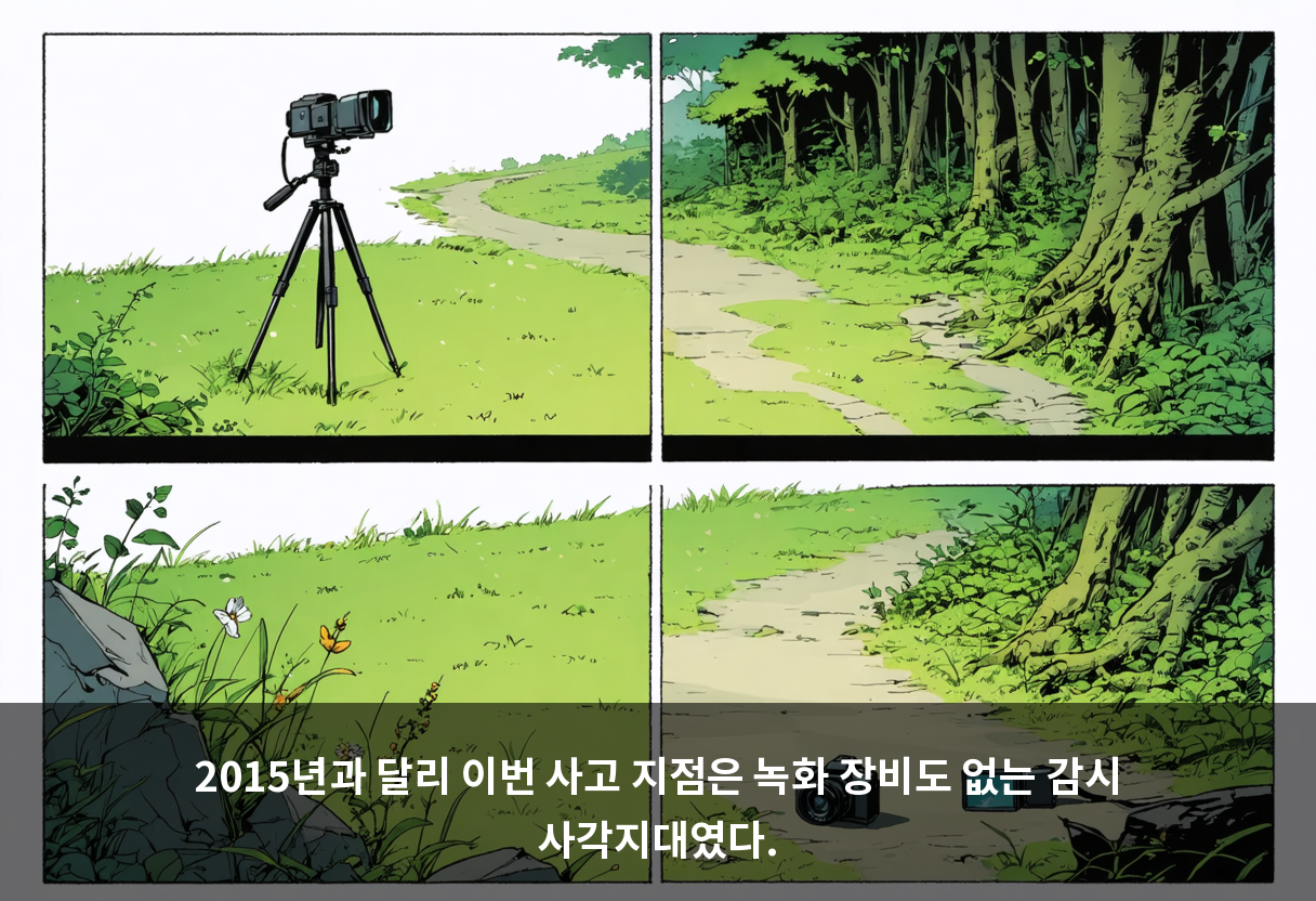2015년과 달리 이번 사고 지점은 녹화 장비도 없는 감시 사각지대였다.
