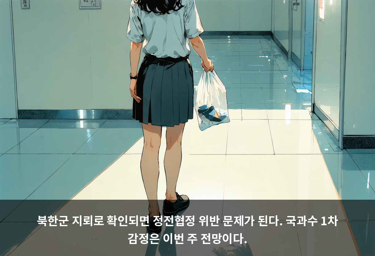 북한군 지뢰로 확인되면 정전협정 위반 문제가 된다. 국과수 1차 감정은 이번 주 전망이다.