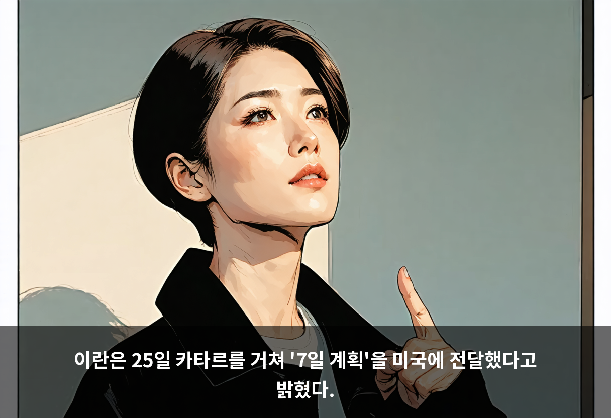 이란은 25일 카타르를 거쳐 '7일 계획'을 미국에 전달했다고 밝혔다.