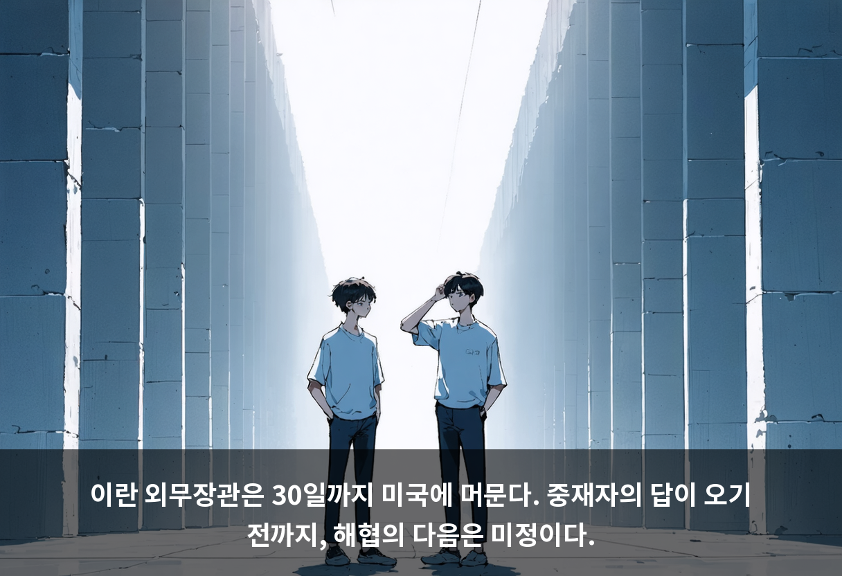 이란 외무장관은 30일까지 미국에 머문다. 중재자의 답이 오기 전까지, 해협의 다음은 미정이다.