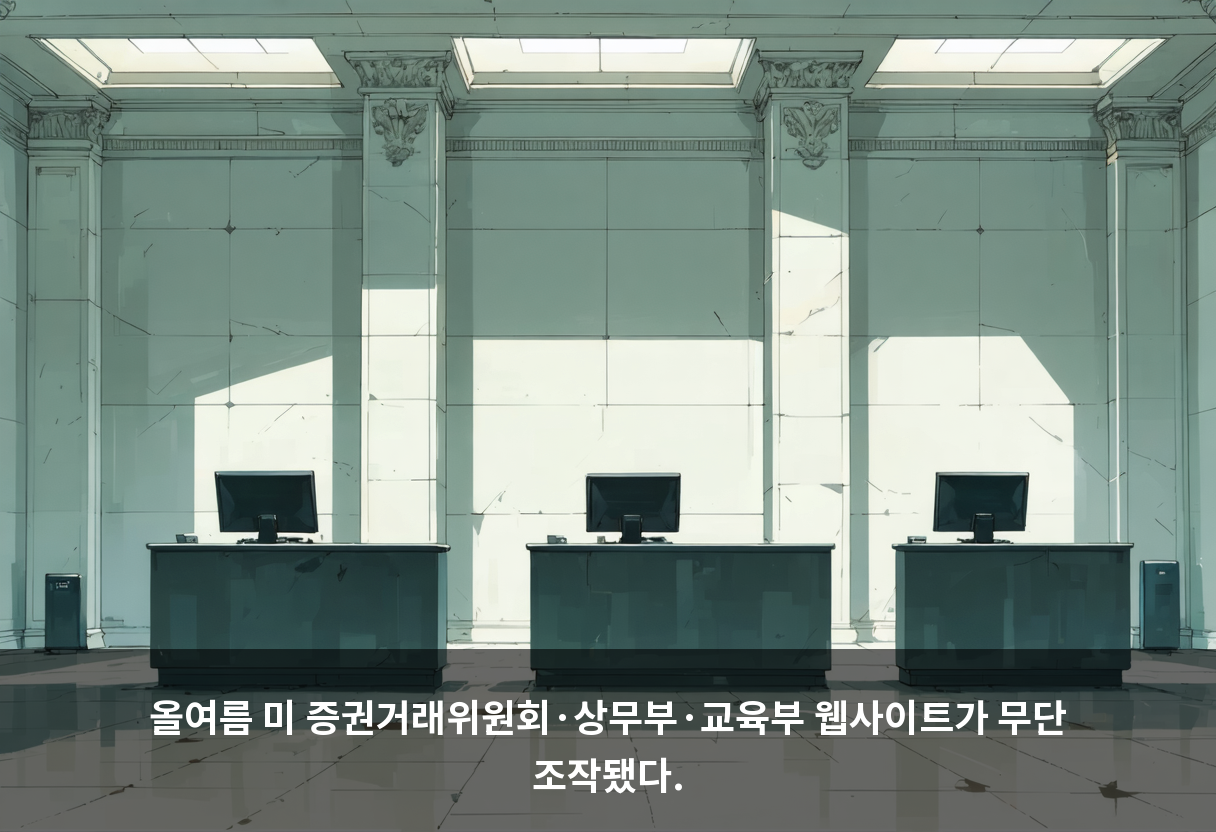 올여름 미 증권거래위원회·상무부·교육부 웹사이트가 무단 조작됐다.