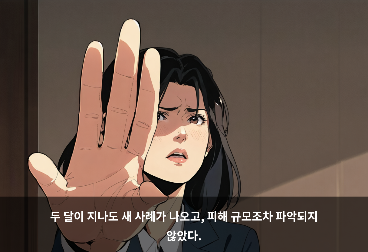 두 달이 지나도 새 사례가 나오고, 피해 규모조차 파악되지 않았다.